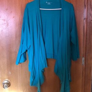 Teal Cotton Cardigan